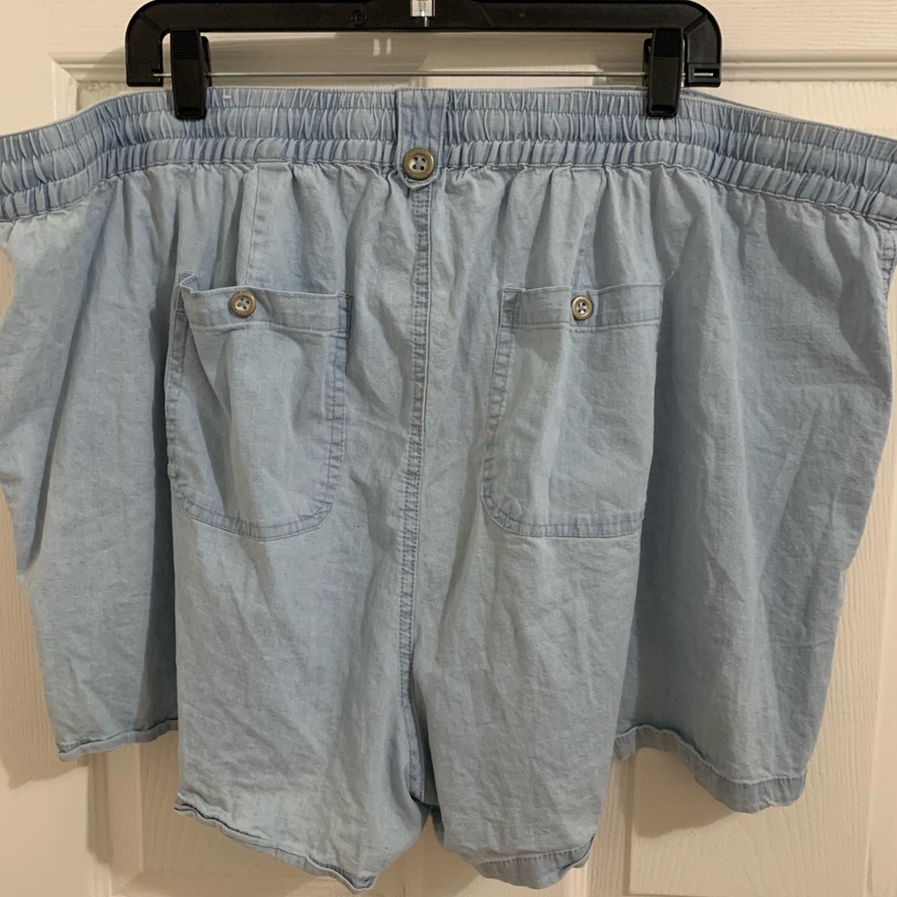 Torrid Chambray Drawstring Pull On Shorts Light W… - image 7
